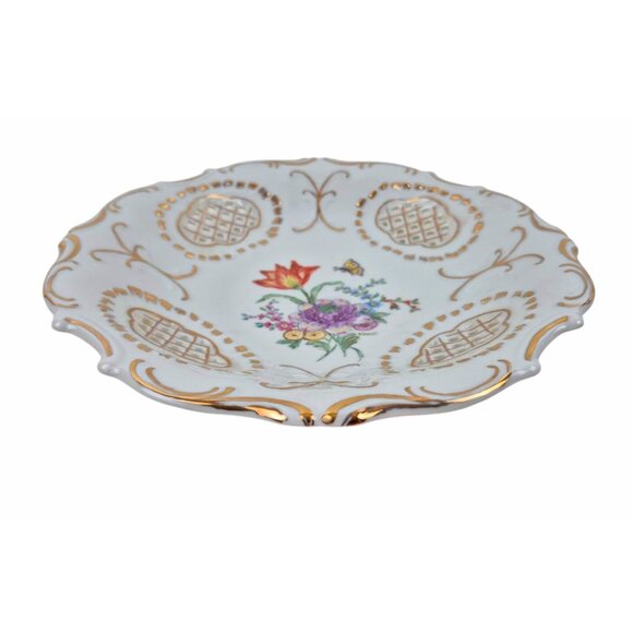 Porcelain Decorative Plate Hand Painted By Joan Stone Floral Design PirkenHammer - Picture 5 of 10